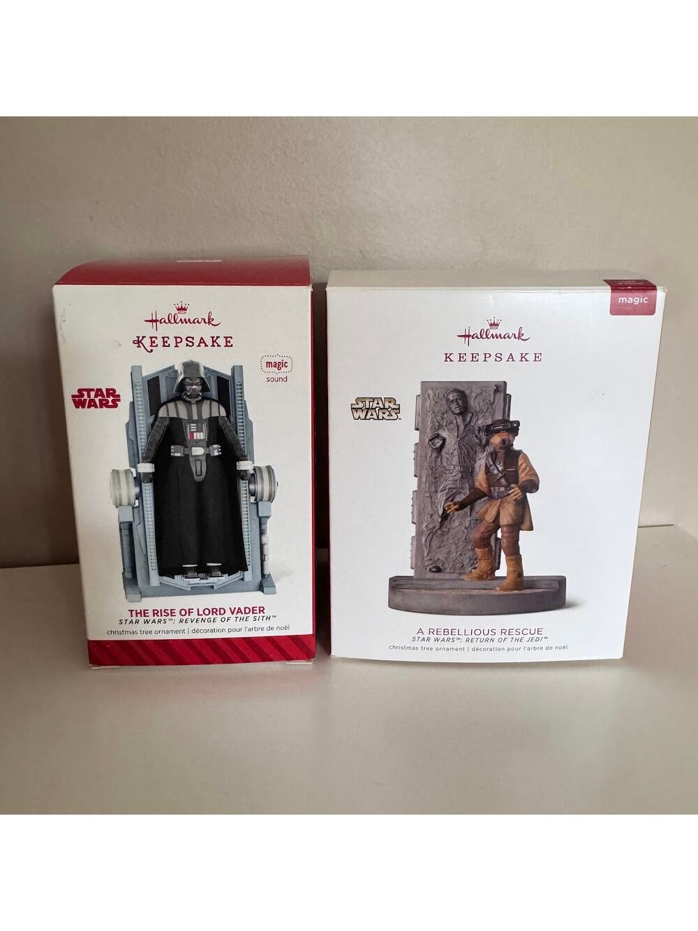 Hallmark Star Wars Keepsake Magic Sound Ornament Lot Vader Rebellious Rescue